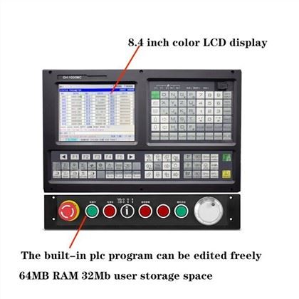 3 axis lathe controller ,model is 100TC-3:
1) Support Stepper/Increment/Absolute/EtherCAT/Powerlink Servo for Feeding Axes
2) Scanning Function & Auto Tool Setter/Probe
3) Support Dual analog voltage(0~10V) & C-axis for Spindle servo(M800)